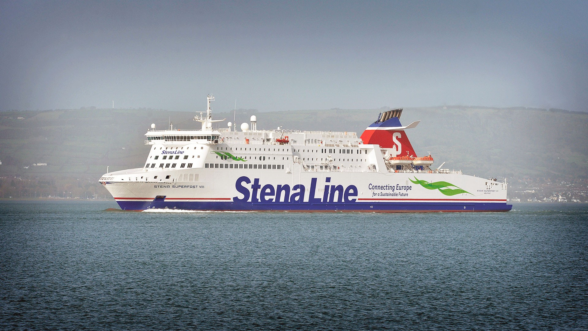  Irish Sea - STENA SUPERFAST VIII transiting North Channel Belfast
