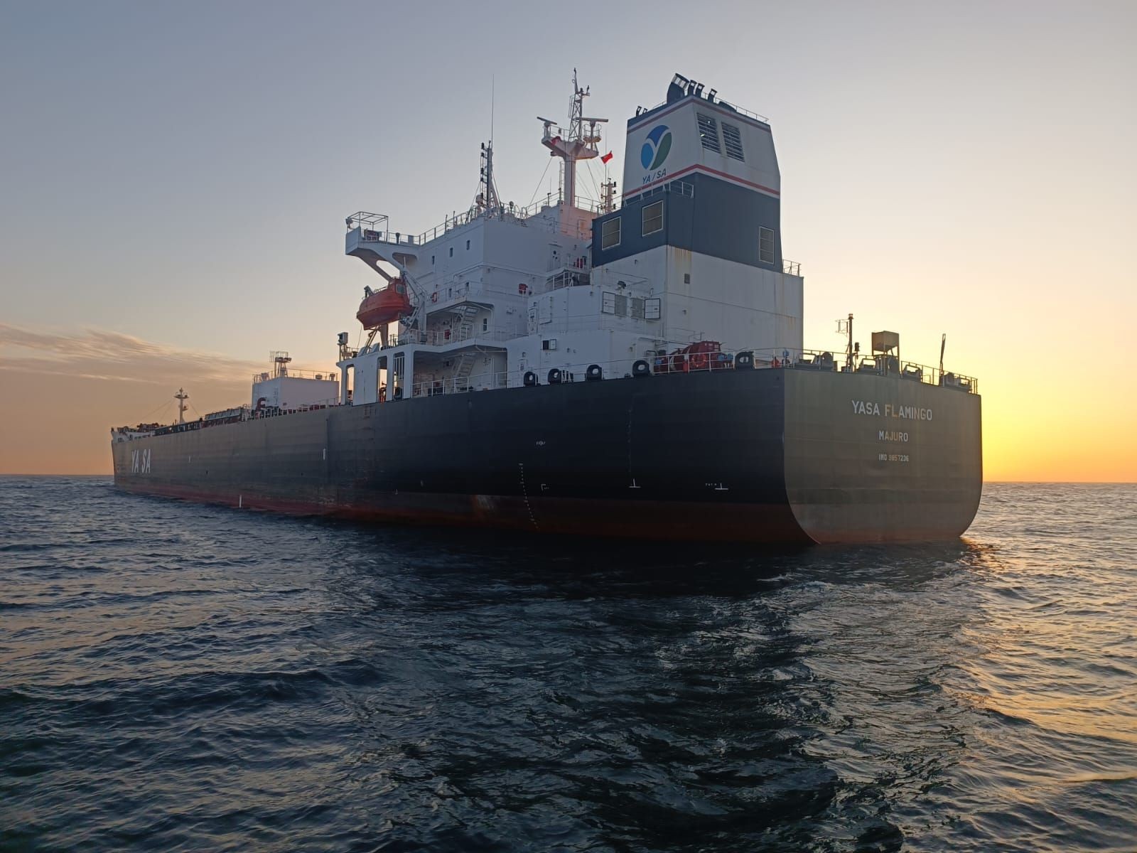 Transit: YASA FLAMINGO        entering English South Coast at The Dover Strait