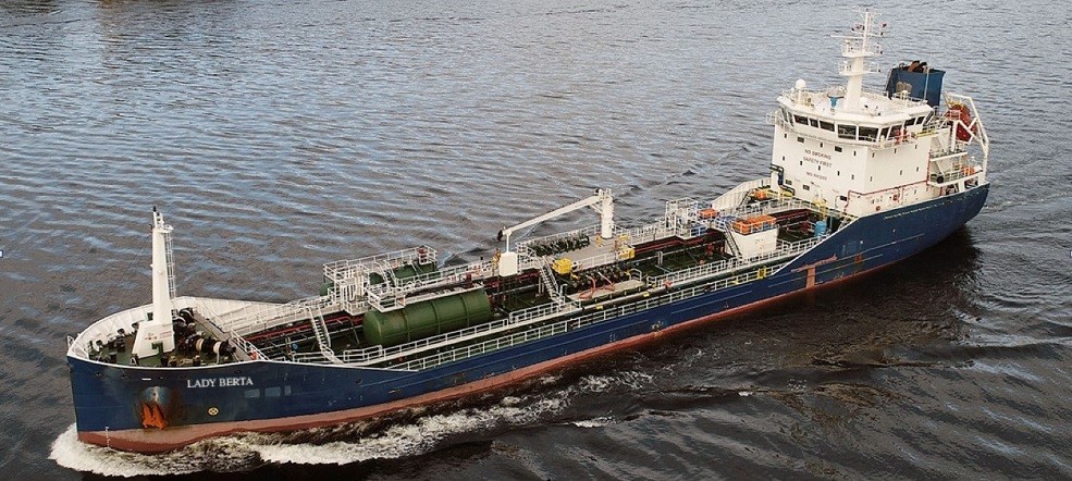 Transit: LADY BERTA           entering English South Coast at The Dover Strait