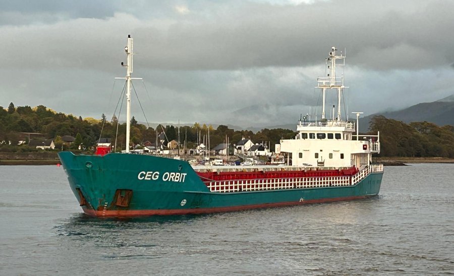  Irish Sea - CEG ORBIT transiting Irish Sea West of Man