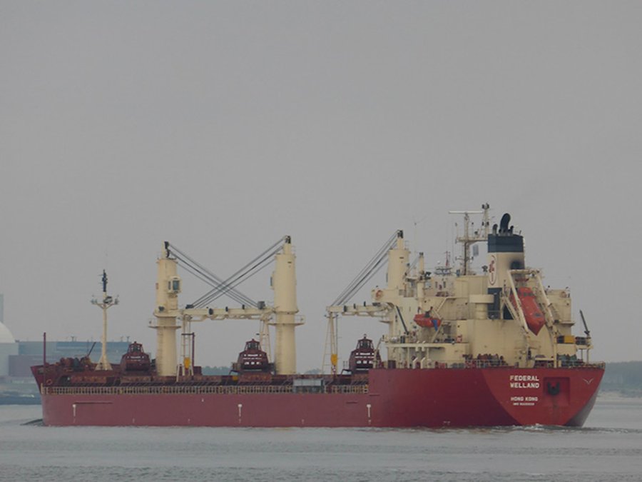 Transit: FEDERAL WELLAND      entering English South Coast at The Dover Strait