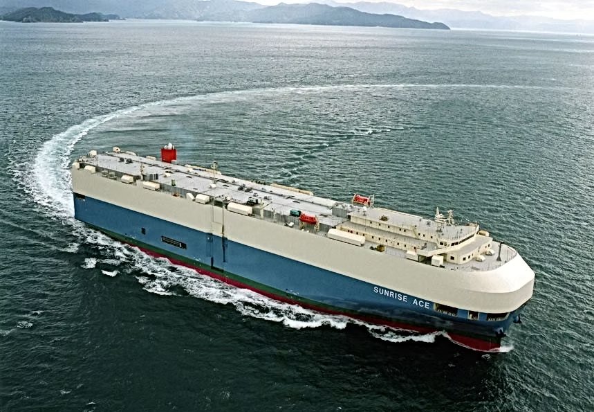 Transit: SUNRISE ACE          entering English South Coast at The Dover Strait