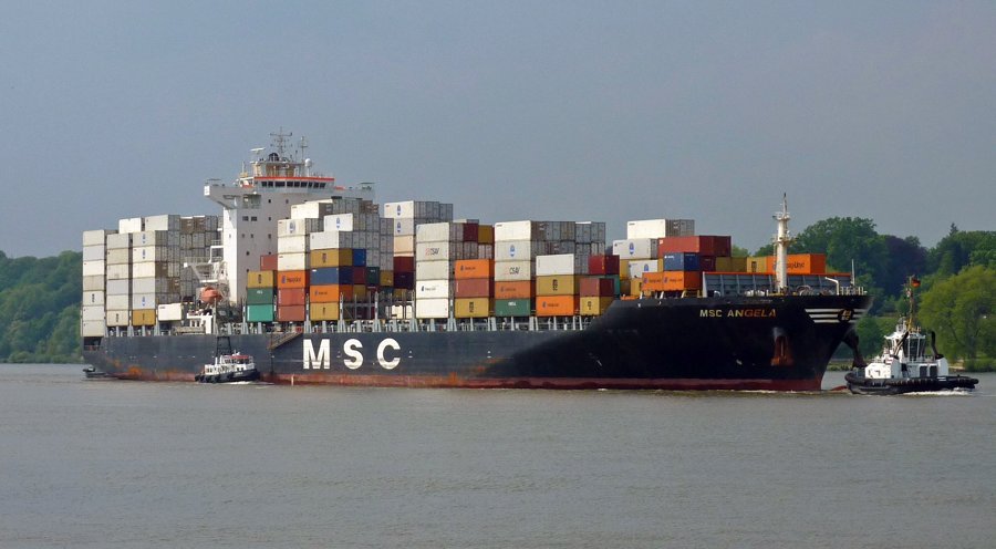 Transit: MSC ANGELA           entering English South Coast at The Dover Strait