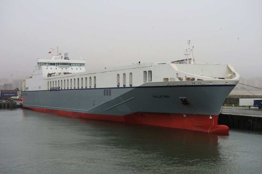 Transit: PALATINE entering English South Coast at The Dover Strait
