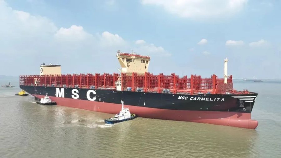 Transit: MSC CARMELITA        entering English South Coast at The Dover Strait