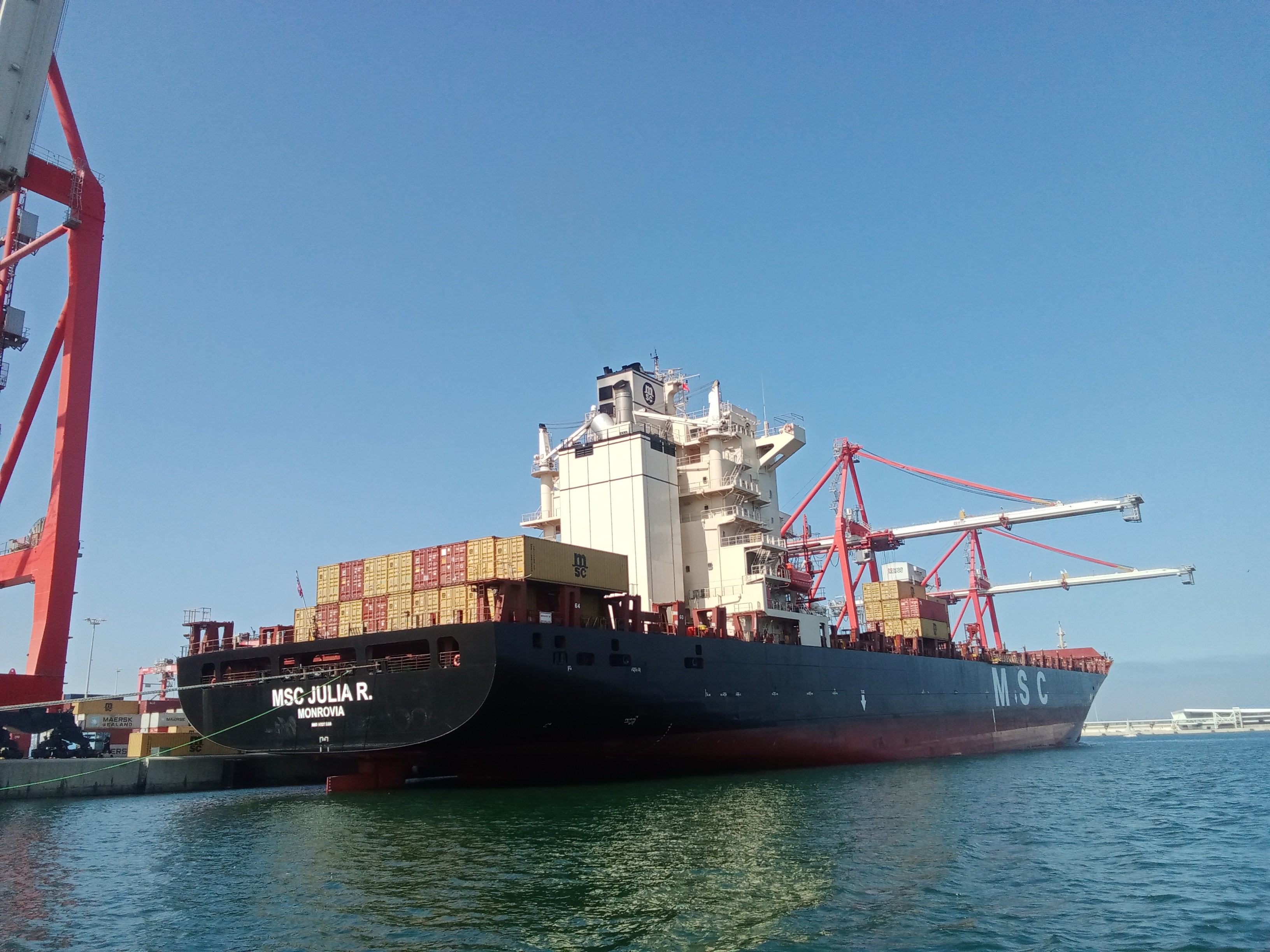 Transit: MSC JULIA R.         entering English South Coast at The Dover Strait