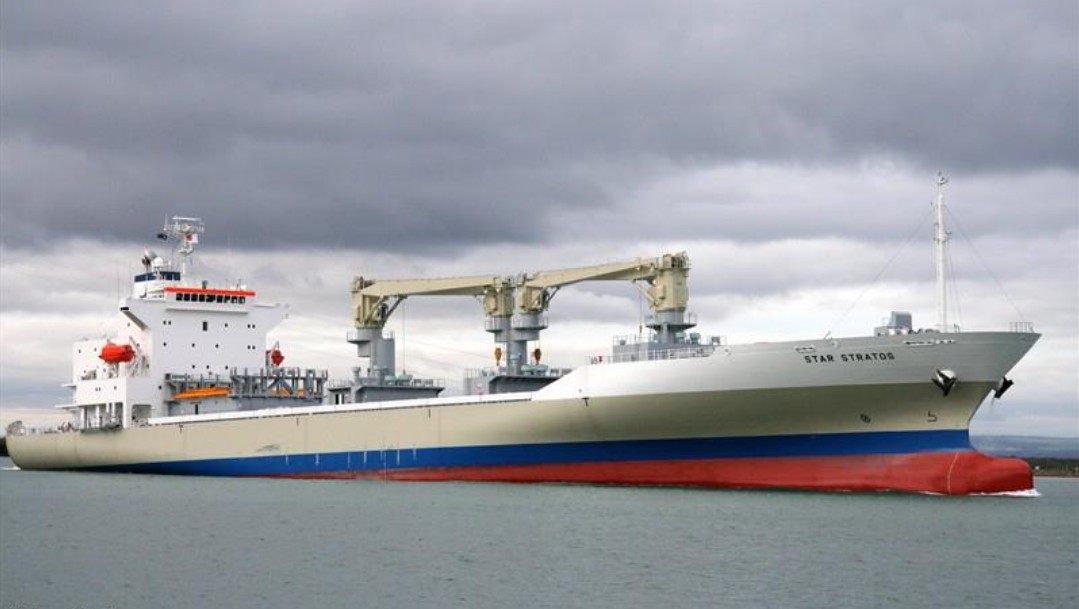 Transit: CS STRATOS           entering English South Coast at The Dover Strait