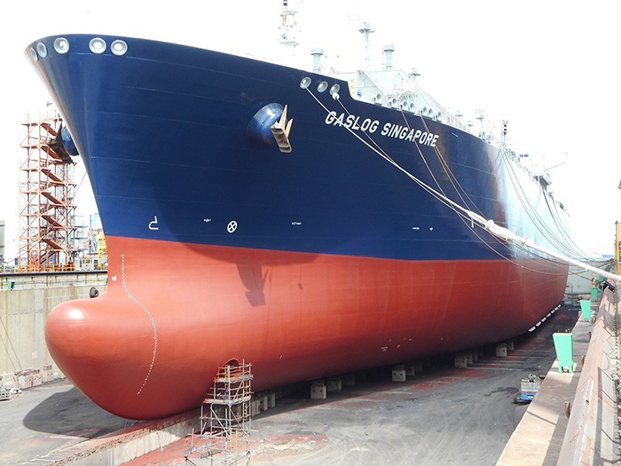 Transit: GASLOG SINGAPORE entering English South Coast at The Dover Strait