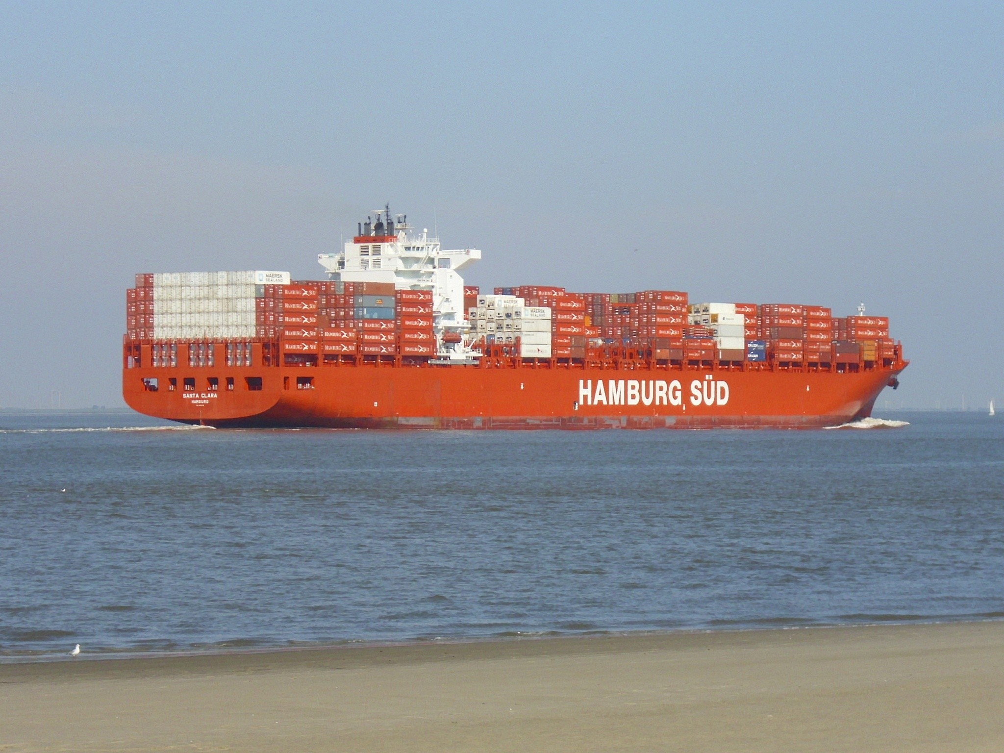 Transit: SANTA CLARA MAERSK   entering English South Coast at The Dover Strait