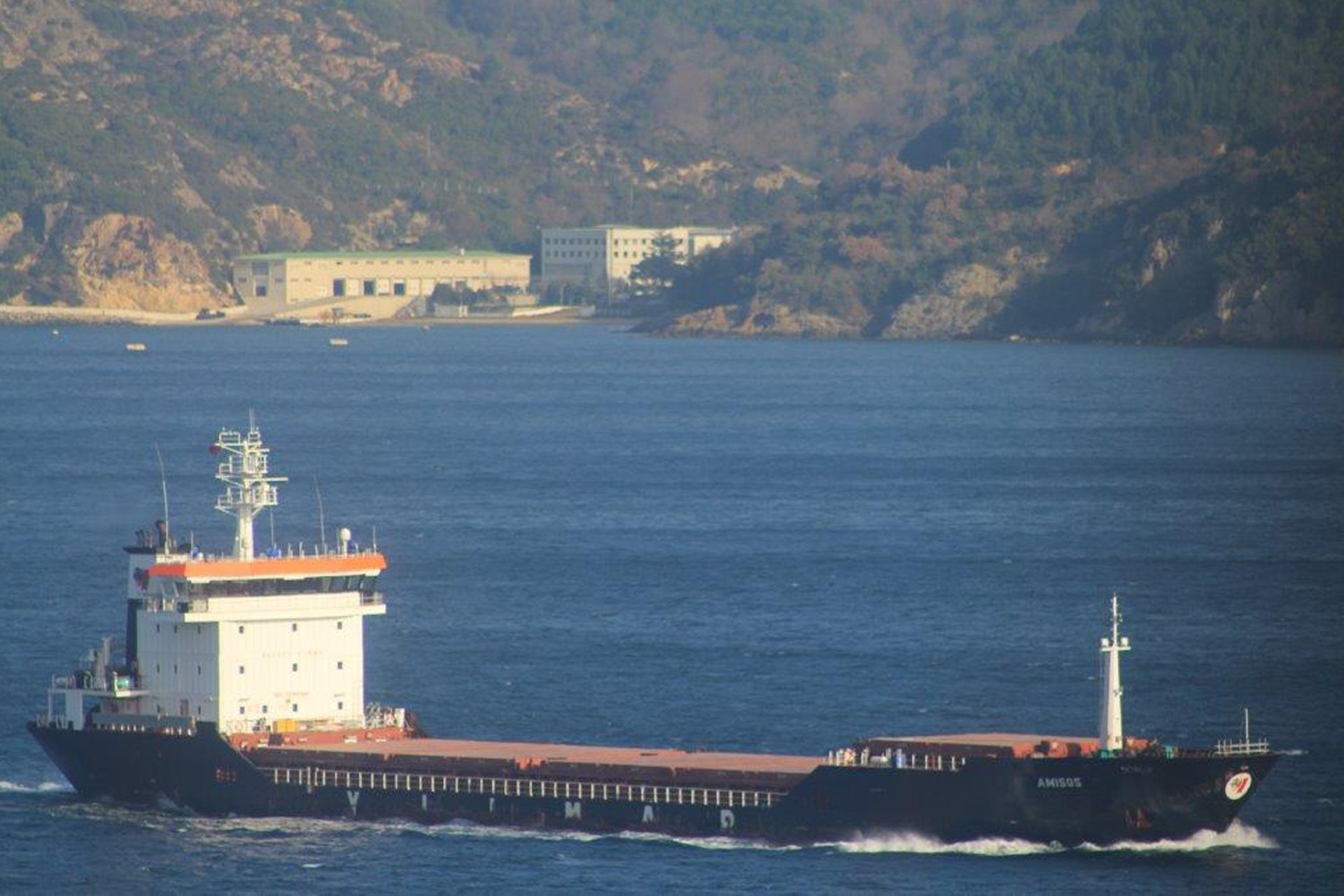 Transit: AMISOS               entering English South Coast at The Dover Strait