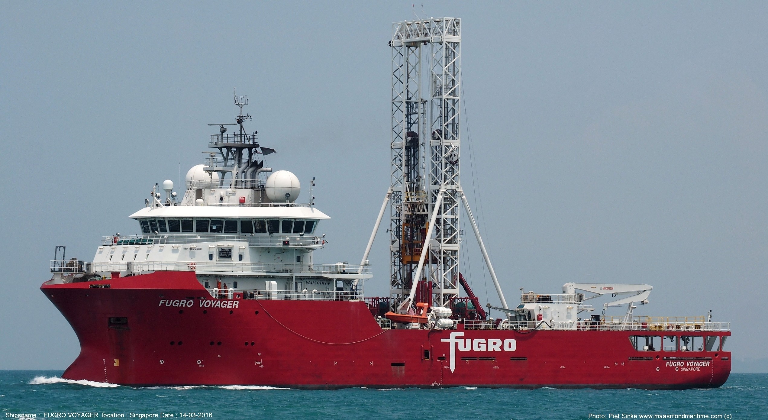 Irish Sea - FUGRO VOYAGER transiting Irish Sea off Anglesey