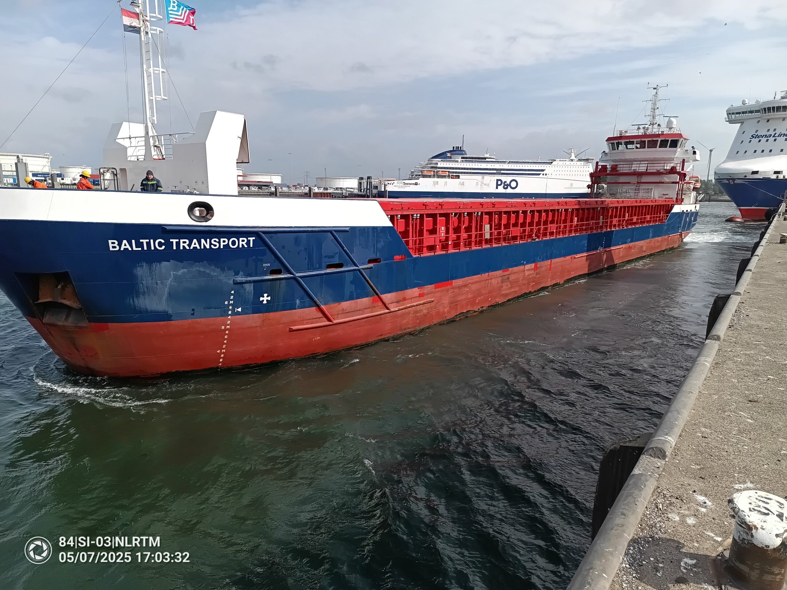 Transit: BALTIC TRANSPORT     entering English South Coast at The Dover Strait