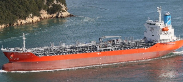 Transit: CHEMICAL FIGHTER     entering English South Coast at The Dover Strait