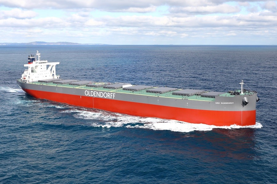Transit: GINA OLDENDORFF      entering English South Coast at The Dover Strait