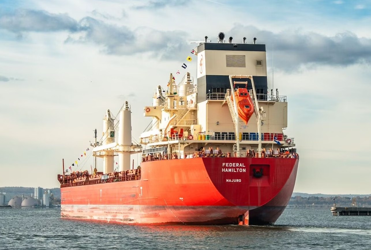 Transit: FEDERAL HAMILTON     entering English South Coast at The Dover Strait