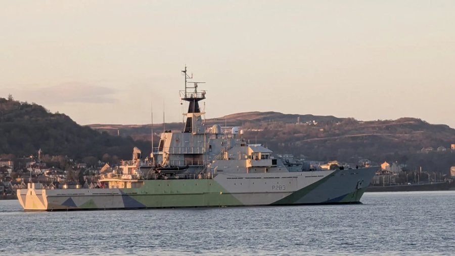Transit: HMS MERSEY           entering English South Coast at The Dover Strait