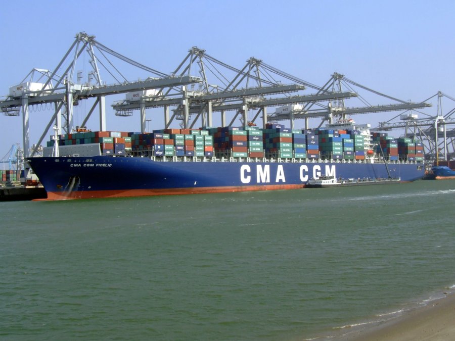 Photograph of the Container Ship: CMA CGM FIDELIO (IMO: 9299642). Documented in UK and Regional Shipping Movements.
