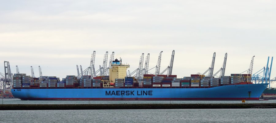 Photograph of the Container Ship (Maersk E-Class): EBBA MAERSK (IMO: 9321524). Documented in UK and Regional Shipping Movements.