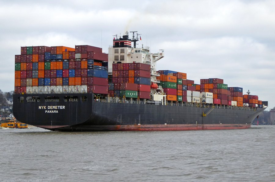 Transit: NYK DEMETER          entering English South Coast at The Dover Strait
