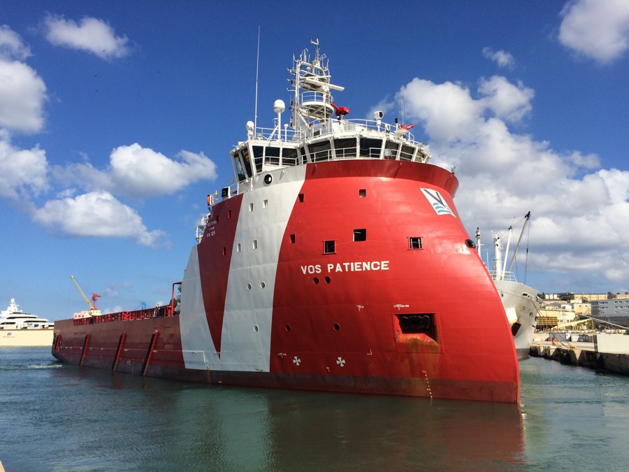 Photograph of the Platform Supply Vessel (PSV): BOS PATIENCE         (IMO: 9742089). Documented in UK and Regional Shipping Movements.