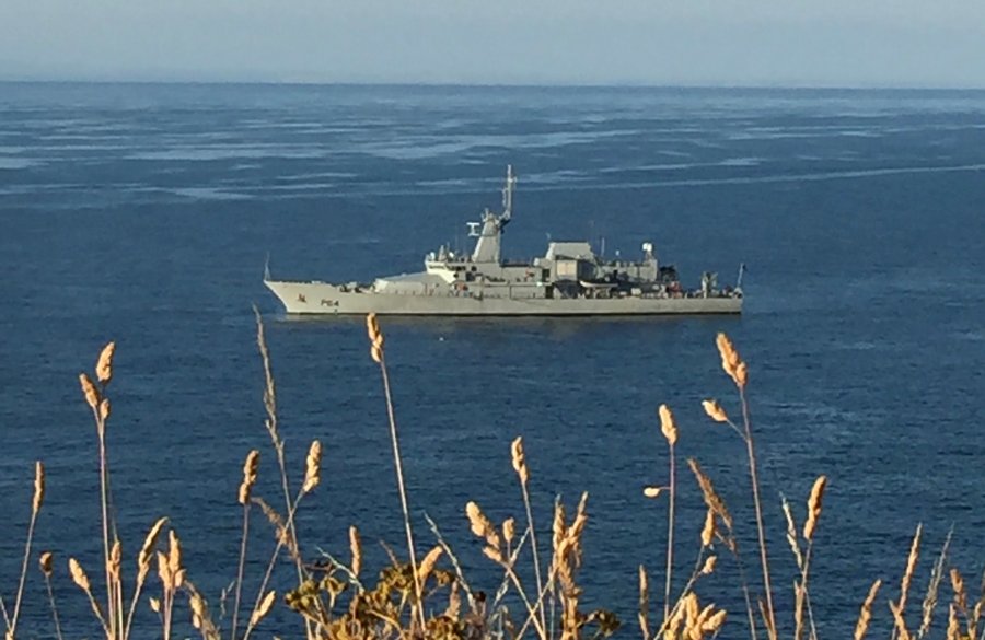 Photograph of the Offshore Patrol Vessel (Samuel Beckett-class): LE GB SHAW (IMO: 9814519). Documented in UK and Regional Shipping Movements.
