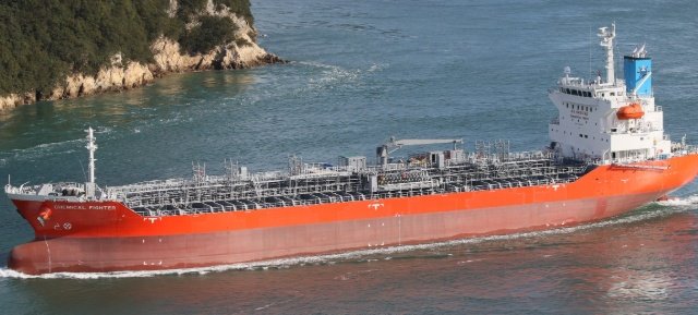 Transit: CHEMICAL FIGHTER     entering English South Coast at The Dover Strait
