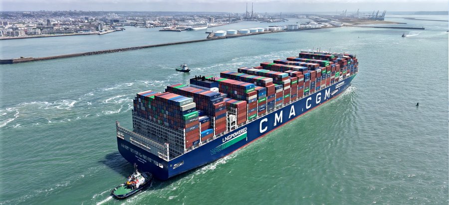  Celtic Sea - CMA CGM SEINE transiting Celtic Sea